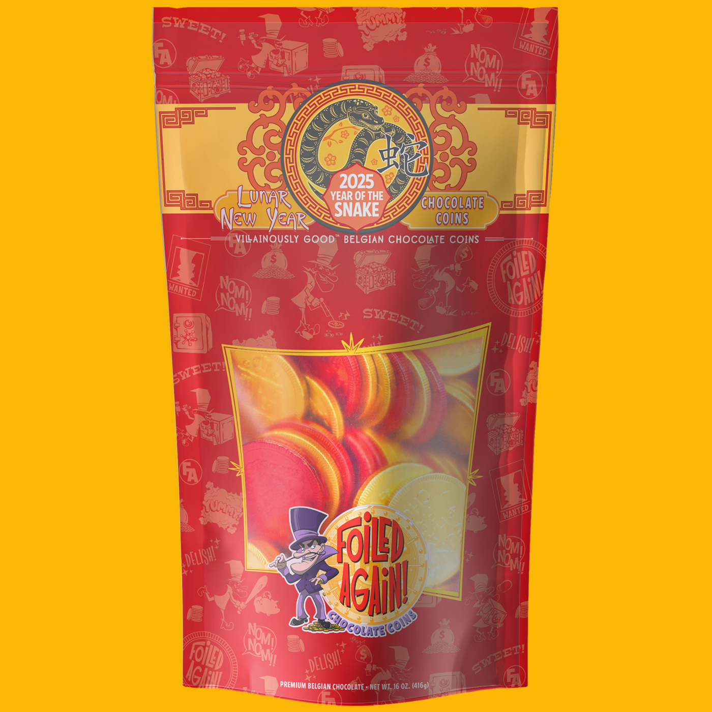 2025 Year of the Snake Lunar New Year chocolate coins